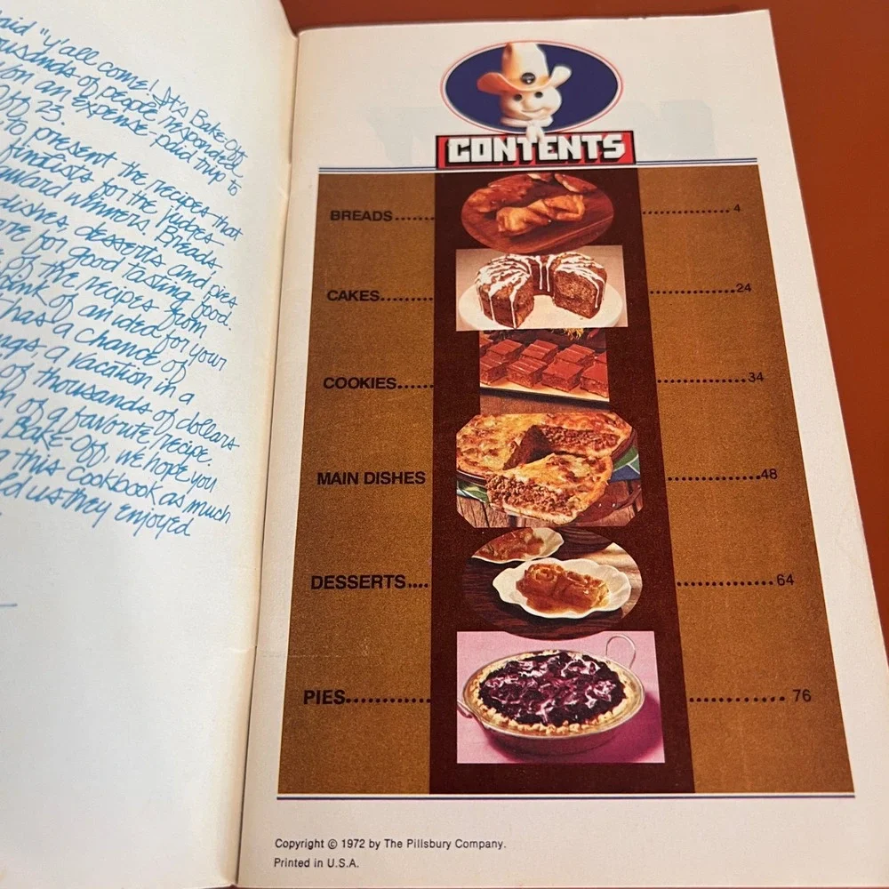 Vintage 1972 Pillsbury Bake‎ Off Cook Book 100 Winning Recipes Bake-Off 23 Retro